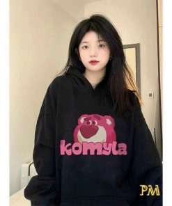 áo Khoác Nỉ Hoodie Nam Nữ Với Chất Vải Dày Dặn áo Có In Hình Gấu Dâu Dễ Thương Với Dáng Form Rộng Cực đẹp Hàng Hot Trend-htm Fashion
