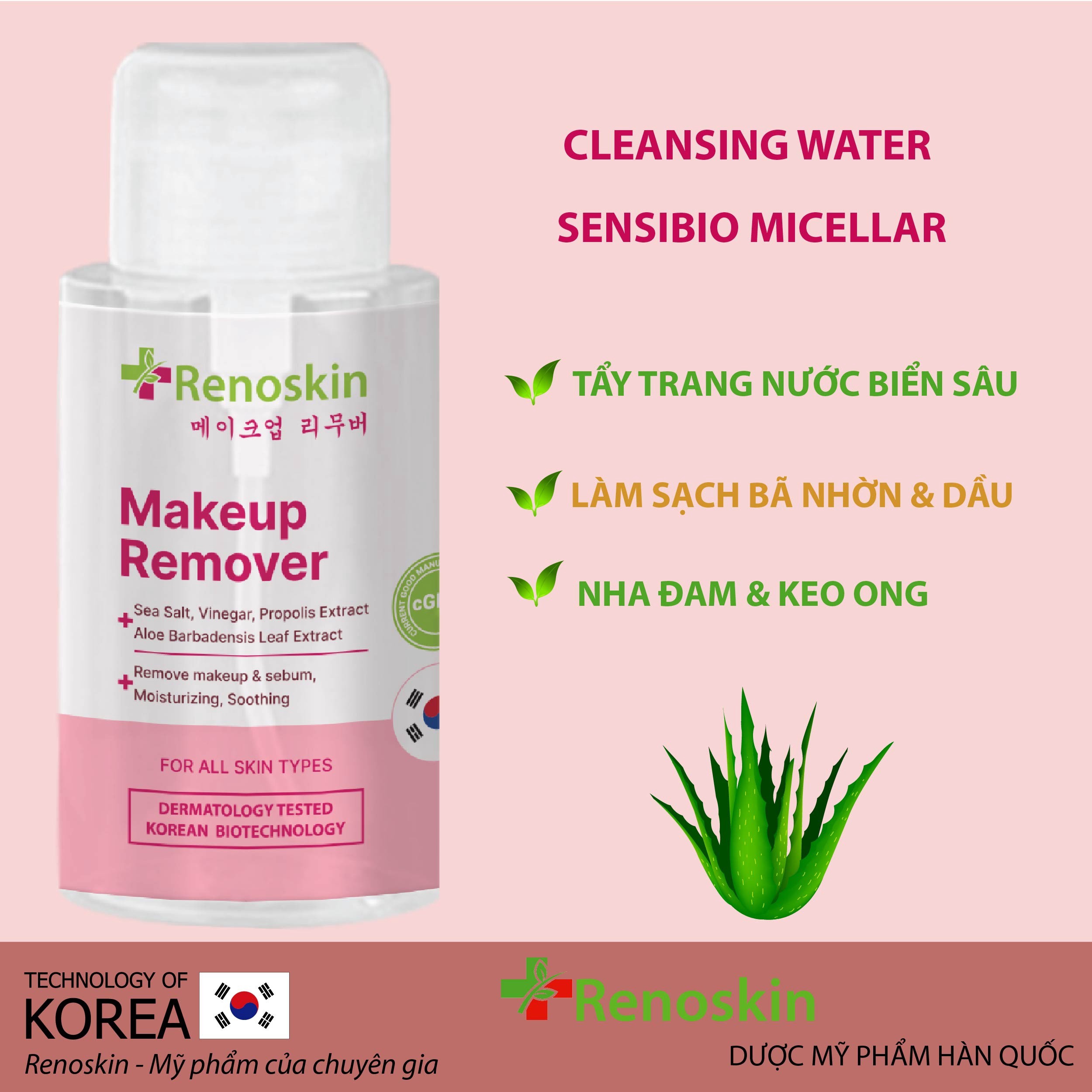 Nước Tẩy Trang Make Up Remover Hàn Quốc 200 Ml – Renoskin