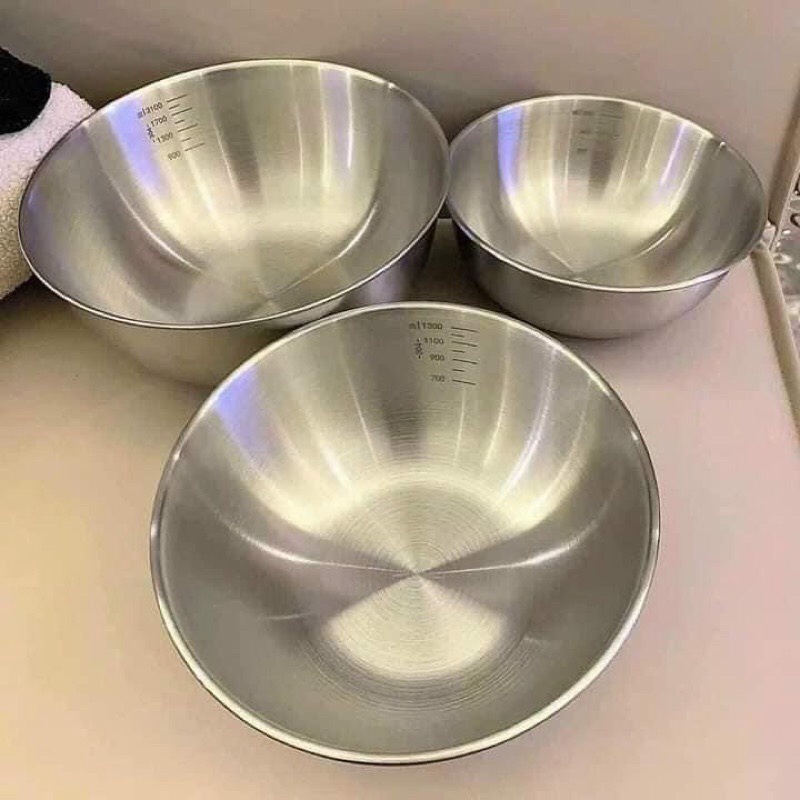 Combo 3 Thố Inox Chia Vạch – Silver