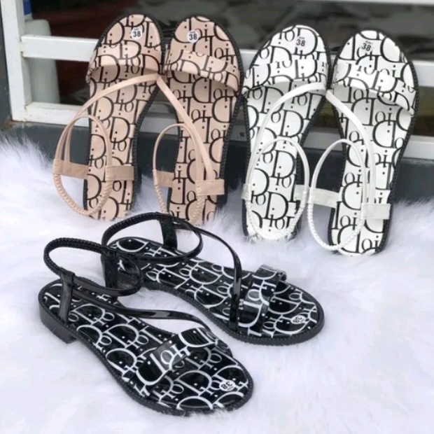 Dép Sandal Nữ Quai Chun đế Bằng Cao 3 Phân đi Học ,đi Làm ,đi Chơi -hana Global