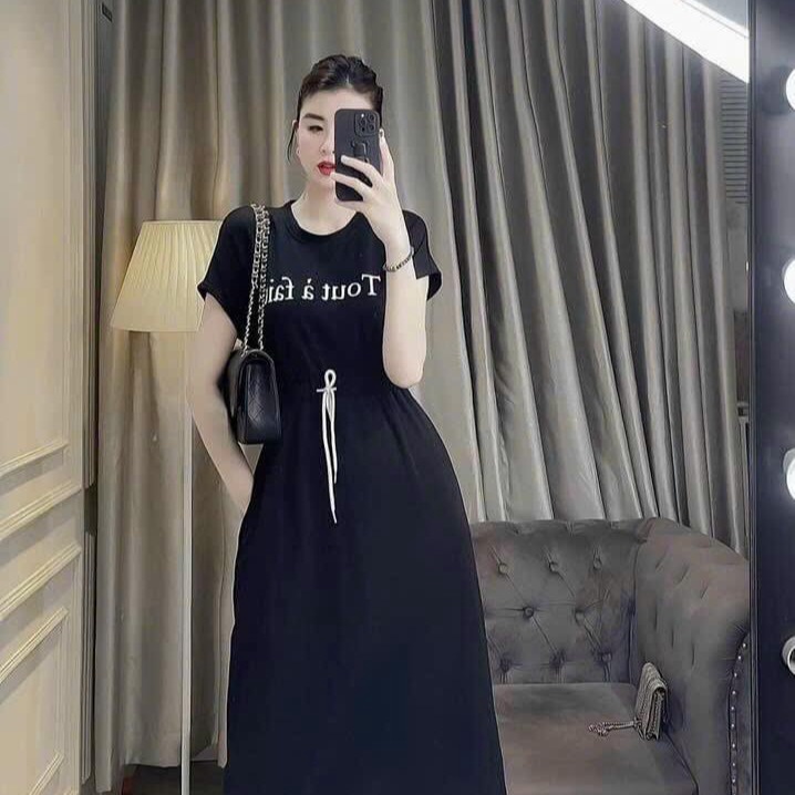 đầm Váy Maxi Nữ Chất Thun Gân Rút Dây Eo Bt679 – Nana House