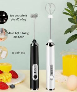 Máy Tạo Bọt Cafe, đánh Trứng Cầm Tay Mini Không Dây 3 Chế độ Ad290 – ánh Dương