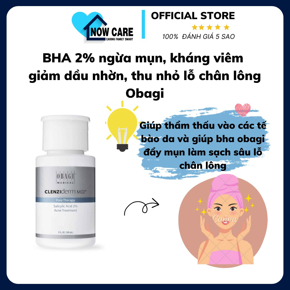 Bha 2% Ngừa Mụn, Kháng Viêm Giảm Dầu Nhờn, Thu Nhỏ Lỗ Chân Lông – Obagi