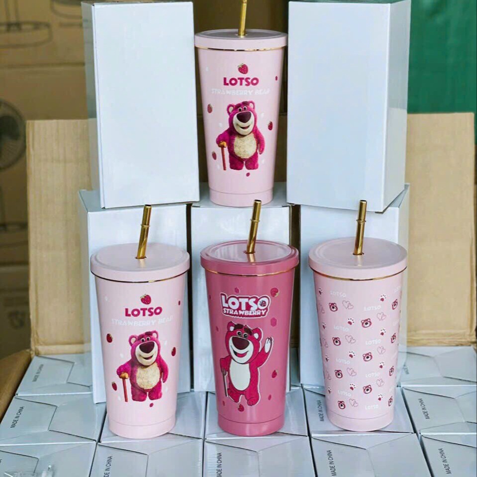 Ly Giữ Nhiệt Gấu Dâu Losto 750ml – Silver