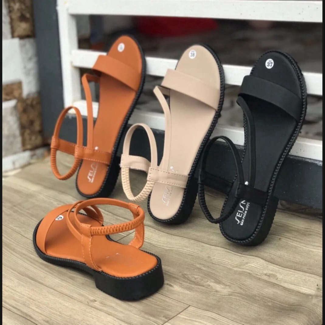 Dép Sandal, Dép Nữ Quai Chun đế Bằng Cao 3 Cm – Shop Mẹ Bống