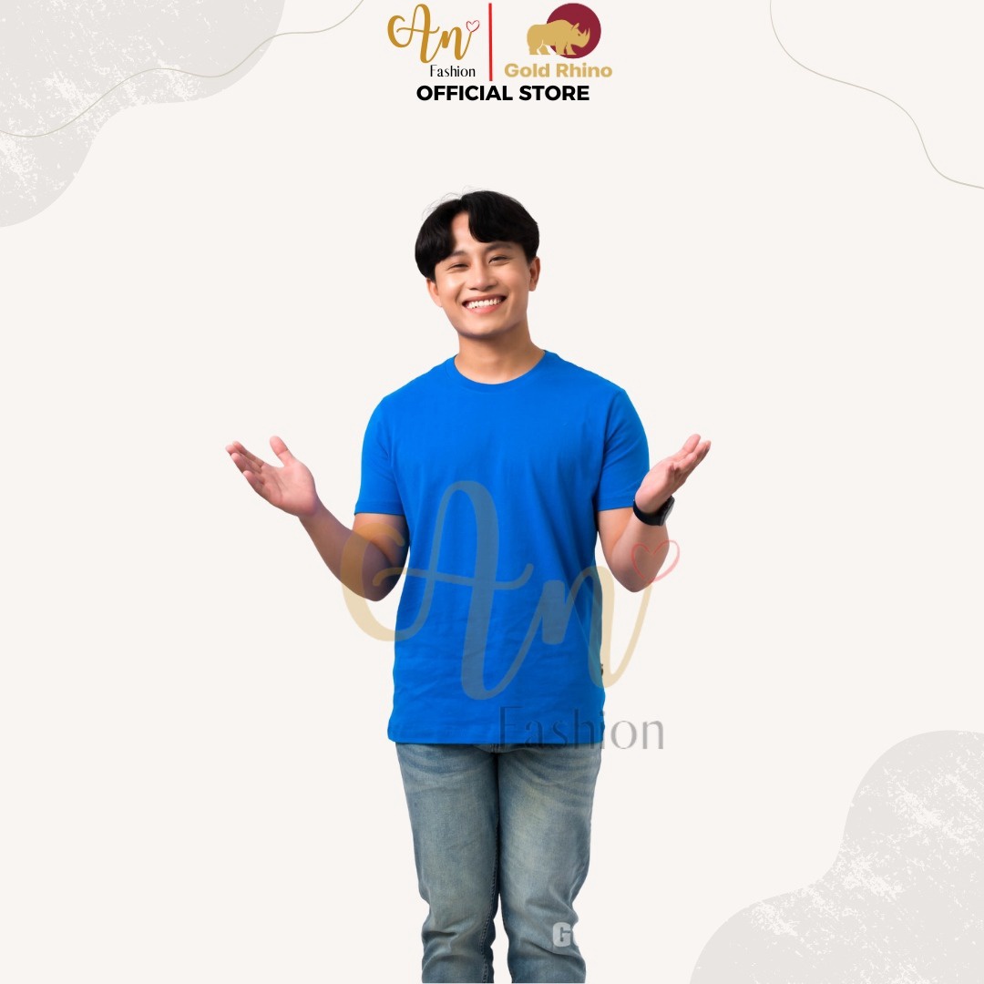 áo Thun Nam Cổ Tròn Màu Xanh Yamaha 100% Cotton Cao Cấp – Gold Rhino