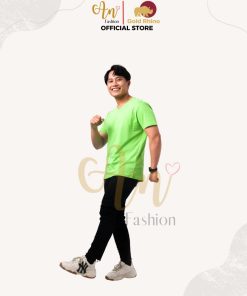 áo Thun Nam Cổ Tròn Màu Cốm 100% Cotton Cao Cấp – Gold Rhino