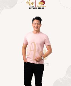 áo Thun Nam Cổ Tròn Màu Hồng Jp 100% Cotton Cao Cấp – Gold Rhino