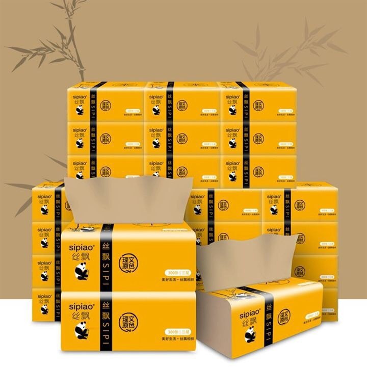 Bịch 10 Gói Khăn Giấy Gấu Trúc Sipiao – Silver