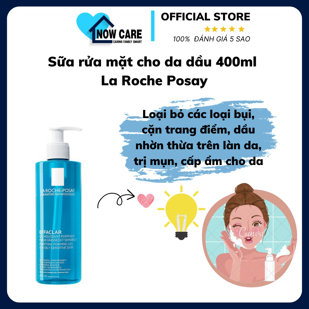 Sữa Rửa Mặt Cho Da Dầu 400ml – La Roche Posay