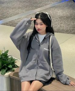 áo Khoác Hoodie Zip Trơn 3 Màu Hot Trend Sht95 – Minh Hà House