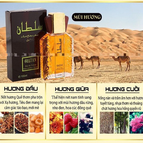 Tinh Dầu Nước Hoa Nam Dubai Sultan 100ml Lưu Hương Nhẹ Nhàng Thơm Mát – Su