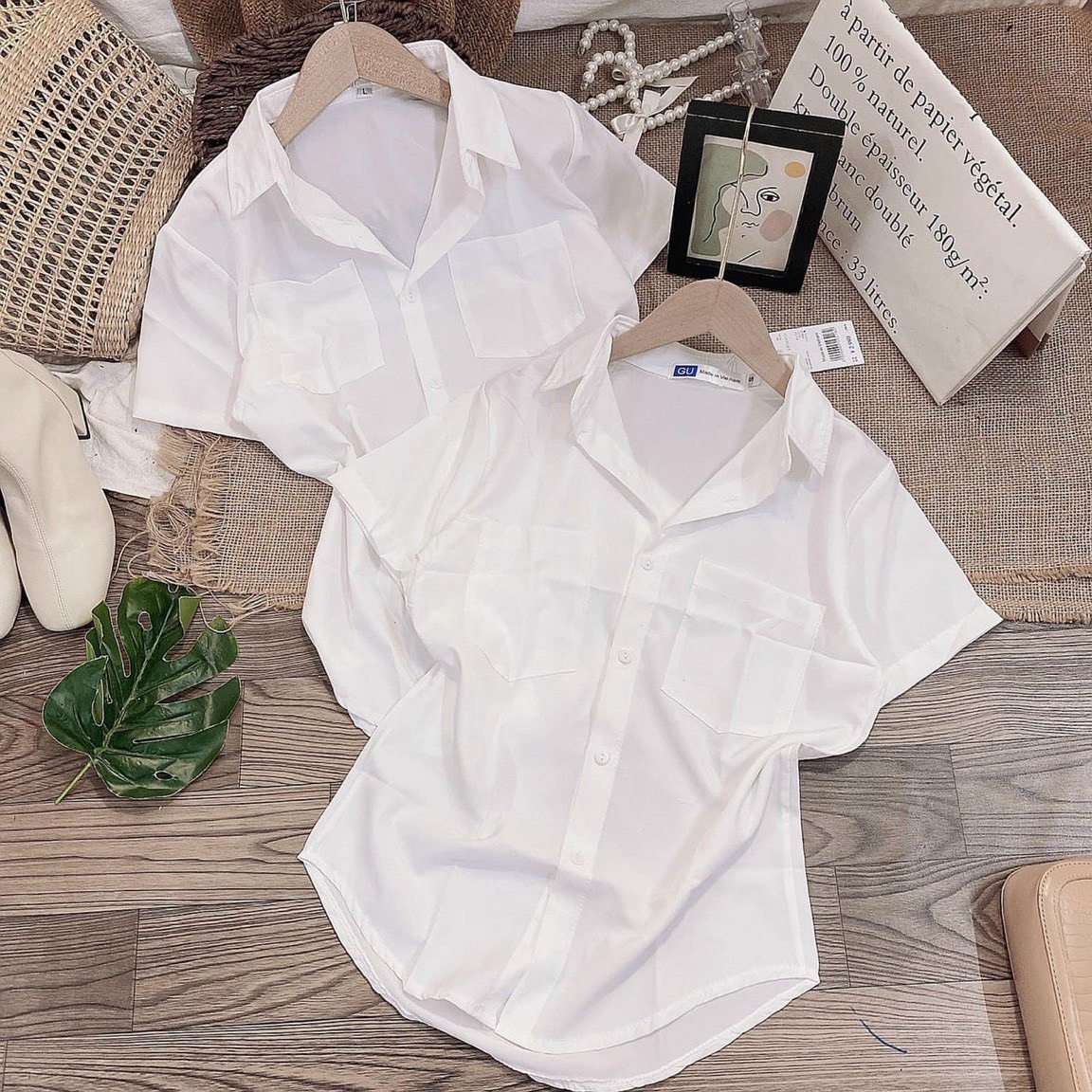 áo Sơ Mi Nữ Kate Nhật 2 Túi Xinh – Lê Phương Boutique