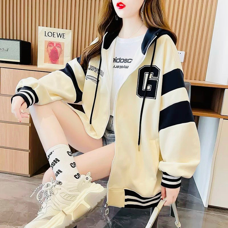 áo Hoodie Zip Nam Nữ Với Chất Liệu Vải Nỉ Ngoại Dày Dặn Có In Thêu Chữ G Phối Form Rộng Cực Chất Có Sọc Bên 2 Tay Siêu đẹp Hàng Hot Trend-htm Fashion