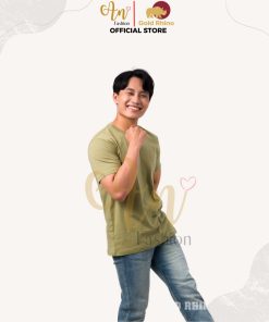 áo Thun Nam Cổ Tròn Màu Xanh Bơ 100% Cotton Cao Cấp – Gold Rhino