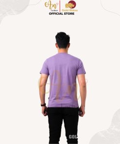 áo Thun Nam Cổ Tròn Màu Tím Lavender 100% Cotton Cao Cấp – Gold Rhino