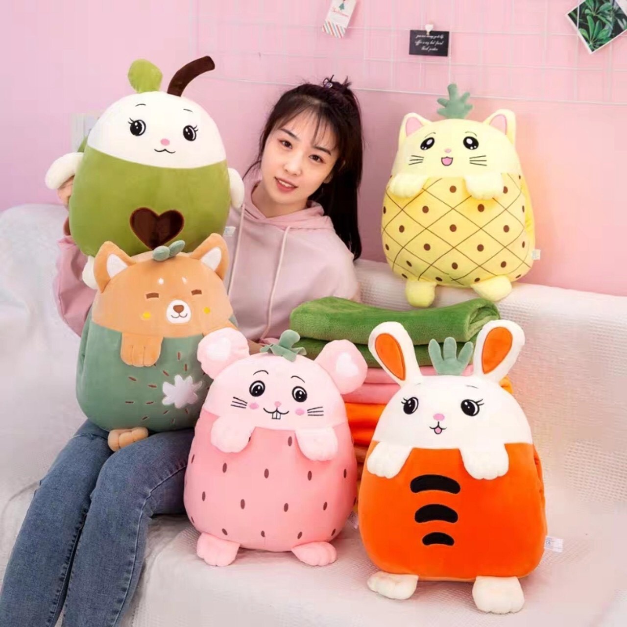 Gối Mền Hình Thú Dễ Thương 3in1 – Gdn