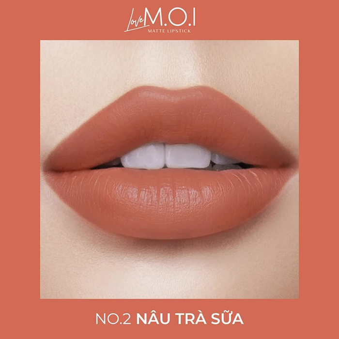 M.o.i-Son Thỏi Cao Cấp Love M.o.i Phiên Bản Giới Hạn No.2 Milk Candy 2.2G – Nâu Trà Sữa