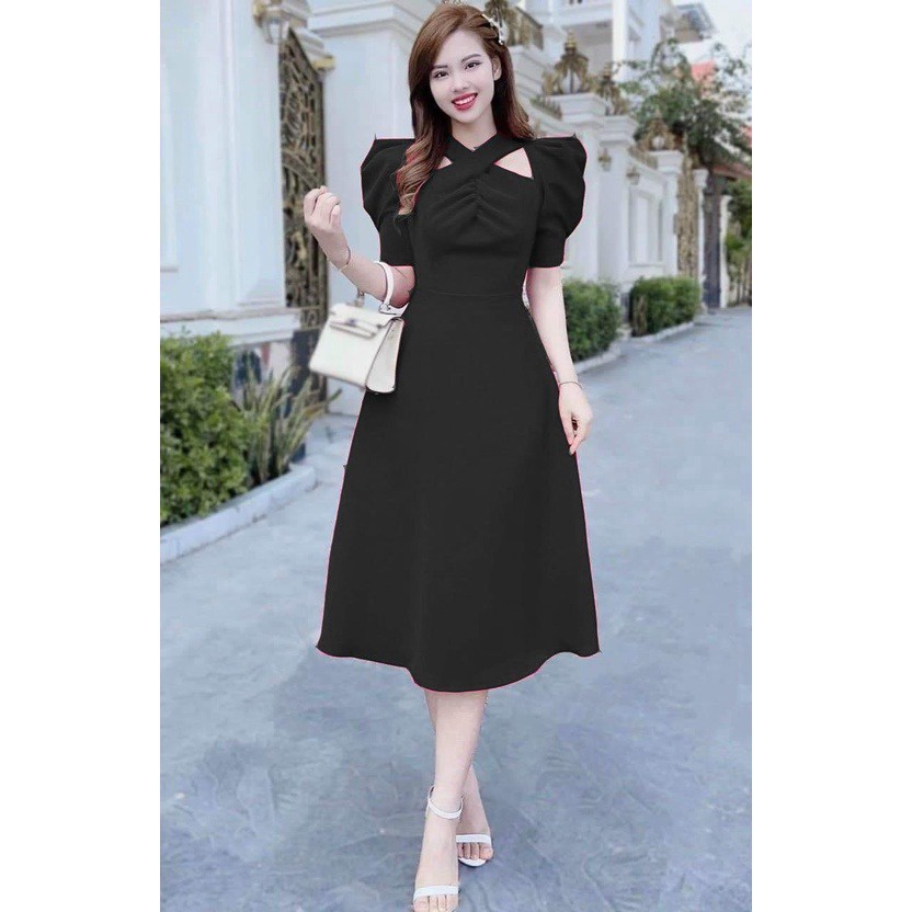 đầm Xòe Dự Tiệc Tiểu Thư Chéo Dây Siêu Dễ Thương Gk03 – Be Yourself