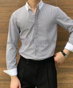 áo Sơ Mi Nam Tuto5 Menswear Kẻ Sọc Dài Tay Form Slim Fit Cao Cấp Chính Hãng Smt05 – Tuto5
