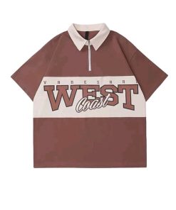 áo Polo West Coast Chất Cotton Phối Thân Cổ Khóa Bigomall – Hana Mart