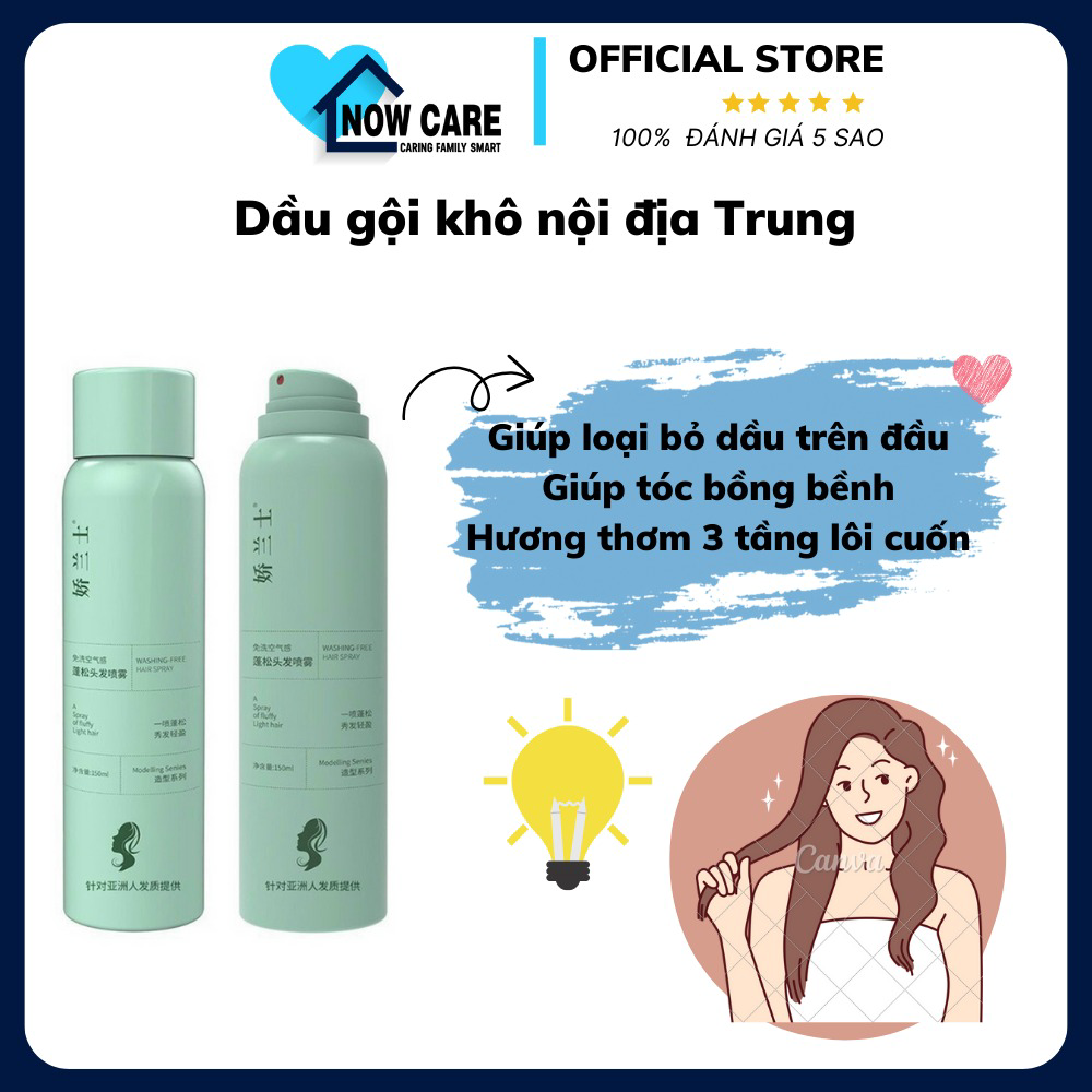 Dầu Gội Khô Nội địa Trung