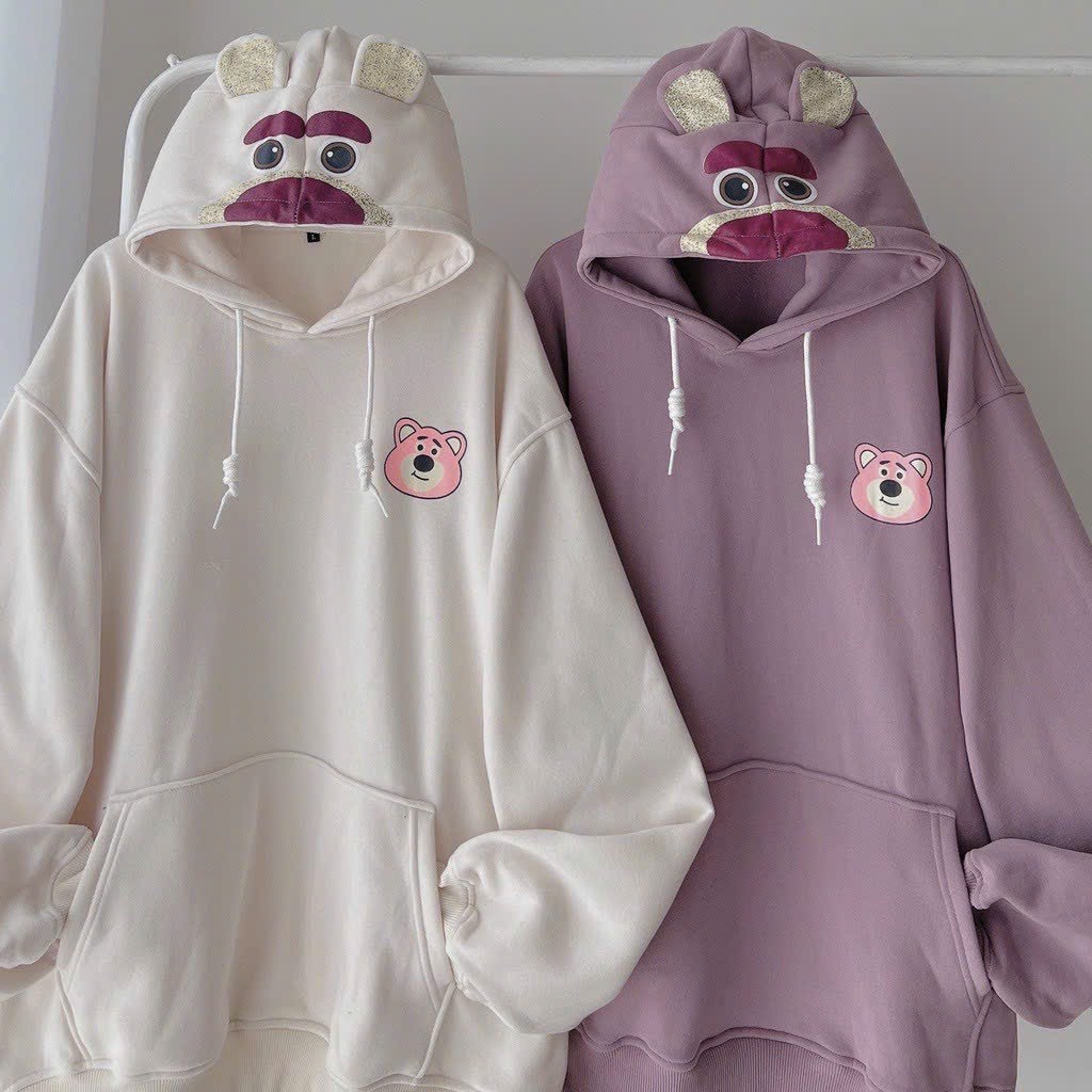 áo Hoodie Nỉ Ngoại Nam Nữ Có Nón Chui đầu Vớii Chất Vải Dày Dặn Có In Hình Gấu Nổi Siêu đáng Yêu Hàng Hot Trend-htm Fashion