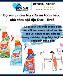 Bộ Sản Phẩm Tẩy Rửa An Toàn Bếp, Nhà Tắm Nội địa đức – Bref