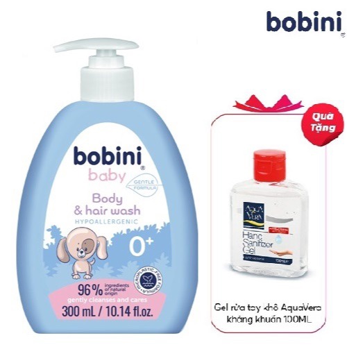 Gel Tắm Gội Trẻ Em Baby Dịu Nhẹ 1+ Ngày Tuổi 300ml- Bobini