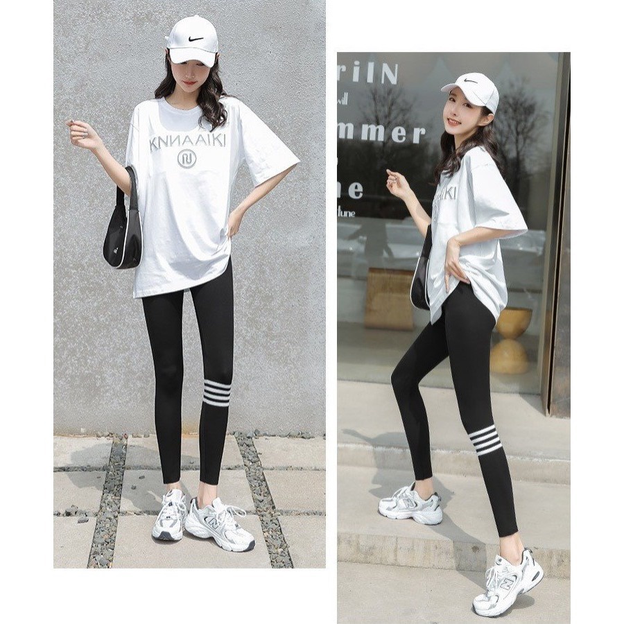 Quần Legging Phối 3 Sọc Chất Liệu Co Giãn, Kiểu Dáng Thể Thao Dành Cho Bạn Nữ Slcxq103 – Chipxinhxk