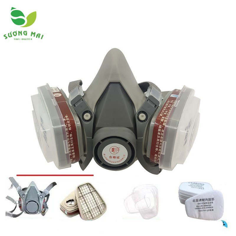 Mặt Nạ Phòng độc 3m 6200 Kèm Phin Lọc Hơi Hữu Cơ 3m 6001- Sương Mai