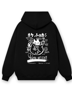 Hoodie Mèo Túi Nỉ Bông Cotton Form Rộng Mũ To 2 Lớp – Monster X Street