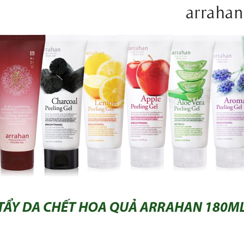 Gel Tẩy Da Chết Hoa Quả Làm Trắng Da 180ml – Arrahan