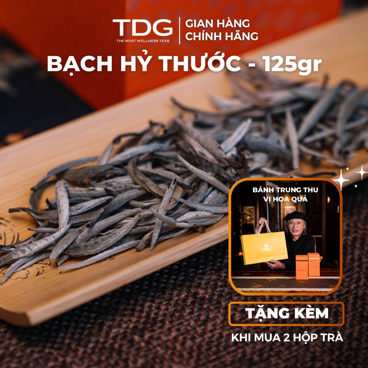 Bạch Hỷ Thước 125 Gram, Bạch Trà Shan Tuyết Cổ Thụ Tdg