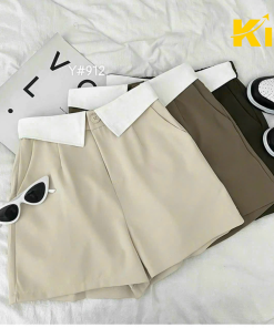 Quần Short Tây ống Rộng Cạp Bẻ Style Siêu đẹp – Kim