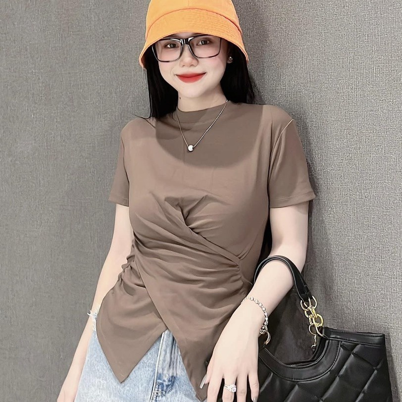áo Thun Tăm Lạnh Vạc Chéo Hack Dáng Cực Xinh – Lê Phương Boutique