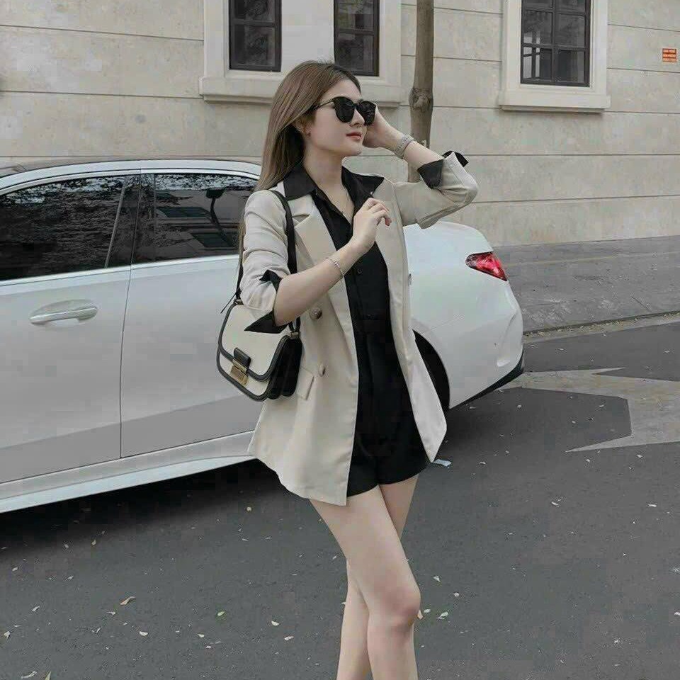 Set Bộ đồ Nữ 3 Món Vest Cotton Lạnh Mix áo Sơ Mi Lụa Bt966 – Nân House