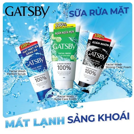 Sữa Rửa Mặt Nam Gatsby Nội địa Nhật (nhiều Công Dụng) Tuýp 130g -su