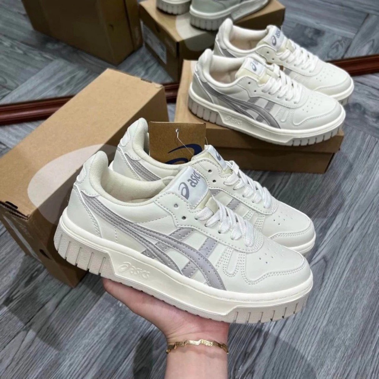 Giày Thế Thao Nam, Nữ Asics, Da Cao Cấp, Lót Nỉ Lông Cao Cấp – Haanh