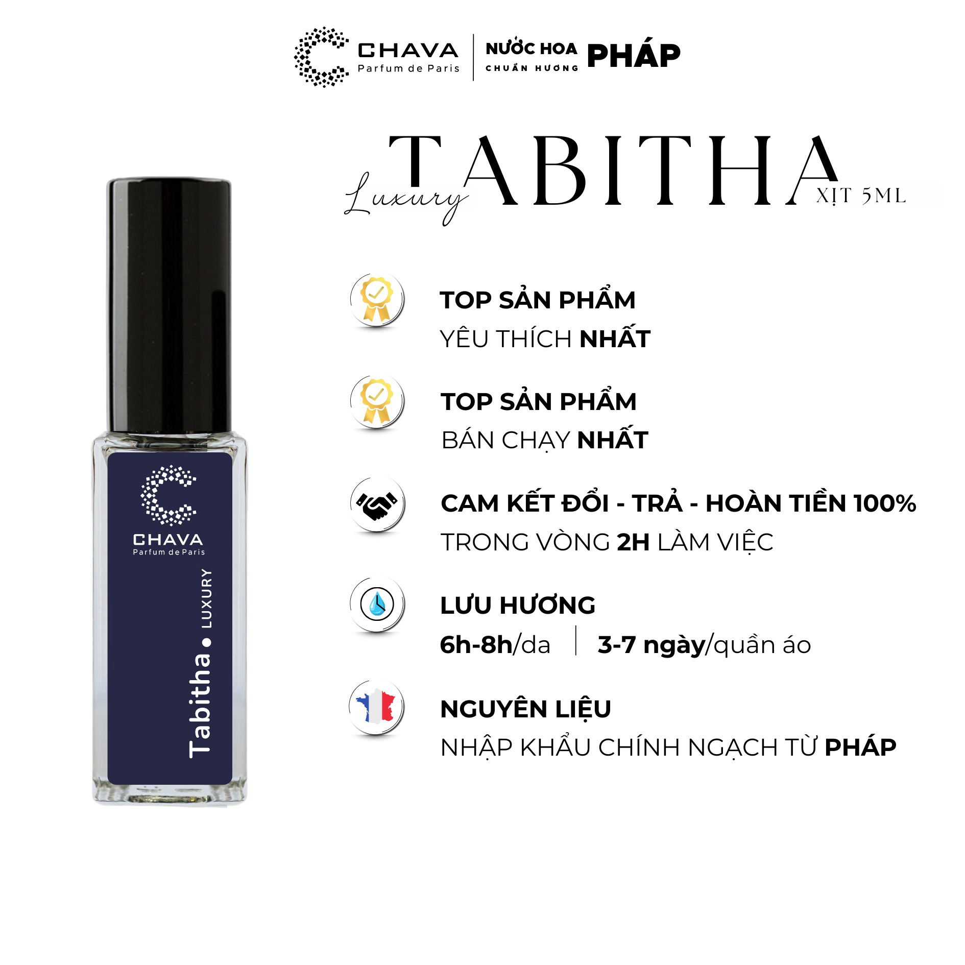 Nước Hoa Nữ Mini Luxury Tabitha 5ml Phong Cách Xịt – Chava