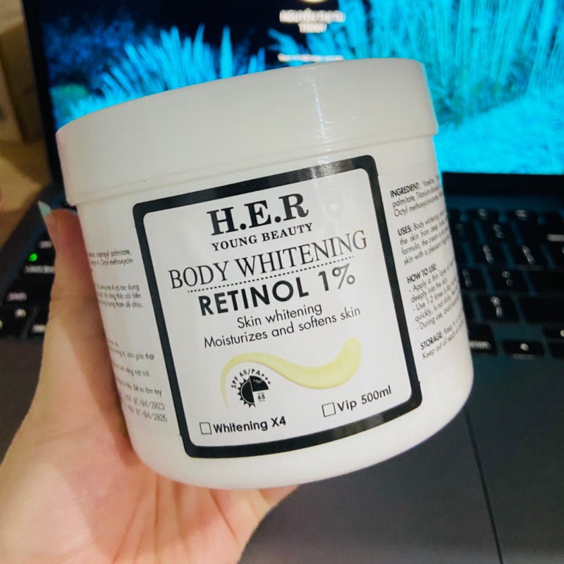Kem Body Dưỡng Trắng Her Reinol 1% Hũ 500g – Gdn