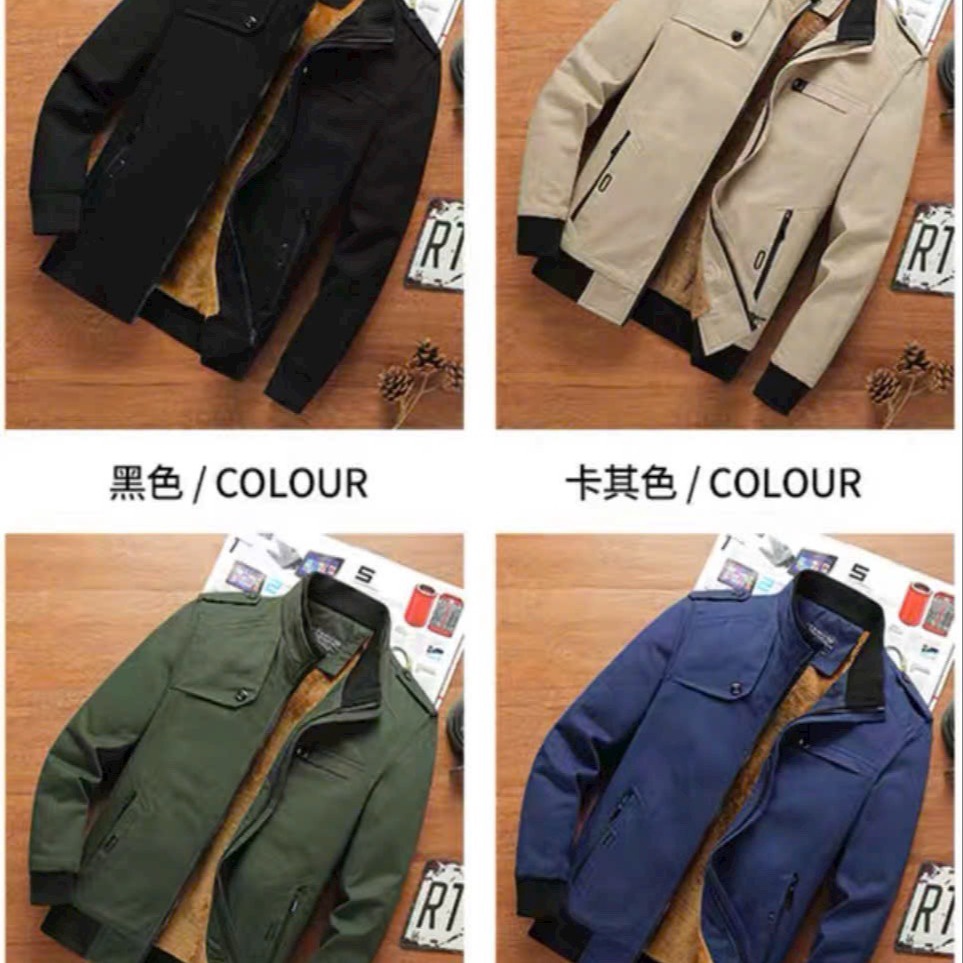 áo Khoác Kaki Lót Lông Nam Phối Chất Vải Dày Dặn Có Túi Trong Form Rộng Bao đẹp Hàng đẹp Hot Trend-htm Fashion