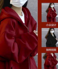 áo Khoác Nỉ Nữ Phối Form Rộng Chất Vải Dày Mịn Kèm Nón Trùm đầu Cute Phối Kiểu Trơn Hàng đẹp Hot Trend-htm Fashion