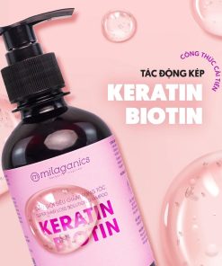 Dầu Gội Mọc Tóc Keratin & Biotin Công Thức Giảm Rụng Siêu Tối ưu – Dầu Gội đầu Ngăn Ngừa Rụng 240ml (chai)-milaganics