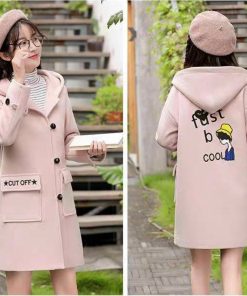 áo Khoác Nỉ Nữ Chất Dáng Form Rộng Phối Cúc Bấm Siêu Xinh Thêu Chữ Cut Off đẹp Chất Vải Dày Mịn Kèm Túi Hộp Hàng Hot Trend-htm Fashion