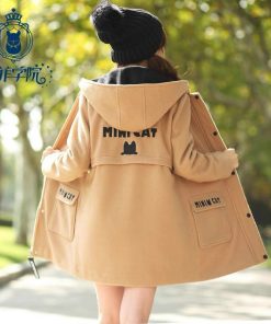 áo Khoác Nỉ Nữ Thêu Chữ Mini Cat Siêu Xinh Kèm Túi Hộp Chất Vải Dày Mịn Form Rộng Kèm Nón Trùm đầu To Hàng Hot Trend-tm Fashion