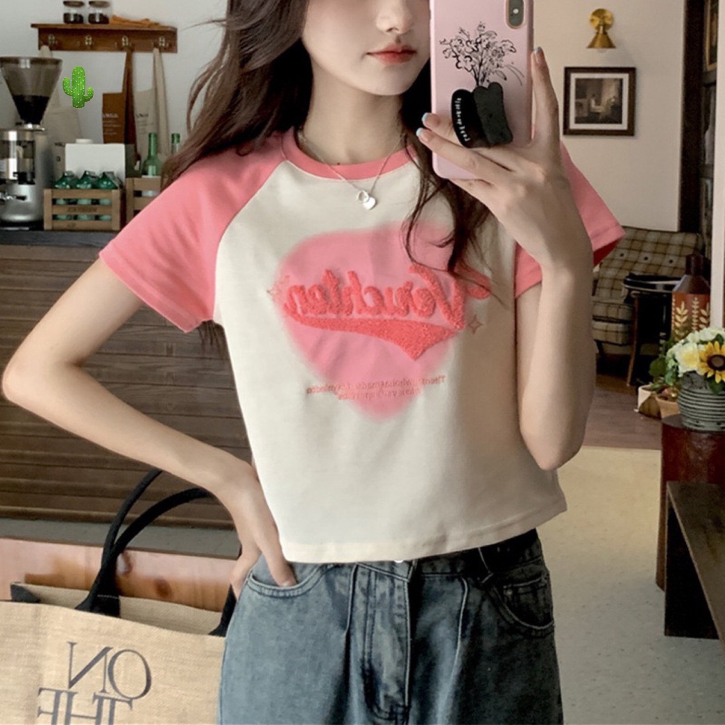 áo Thun Nữ Croptop Cổ Tròn Tay Ngắn Verichten – Ausa House