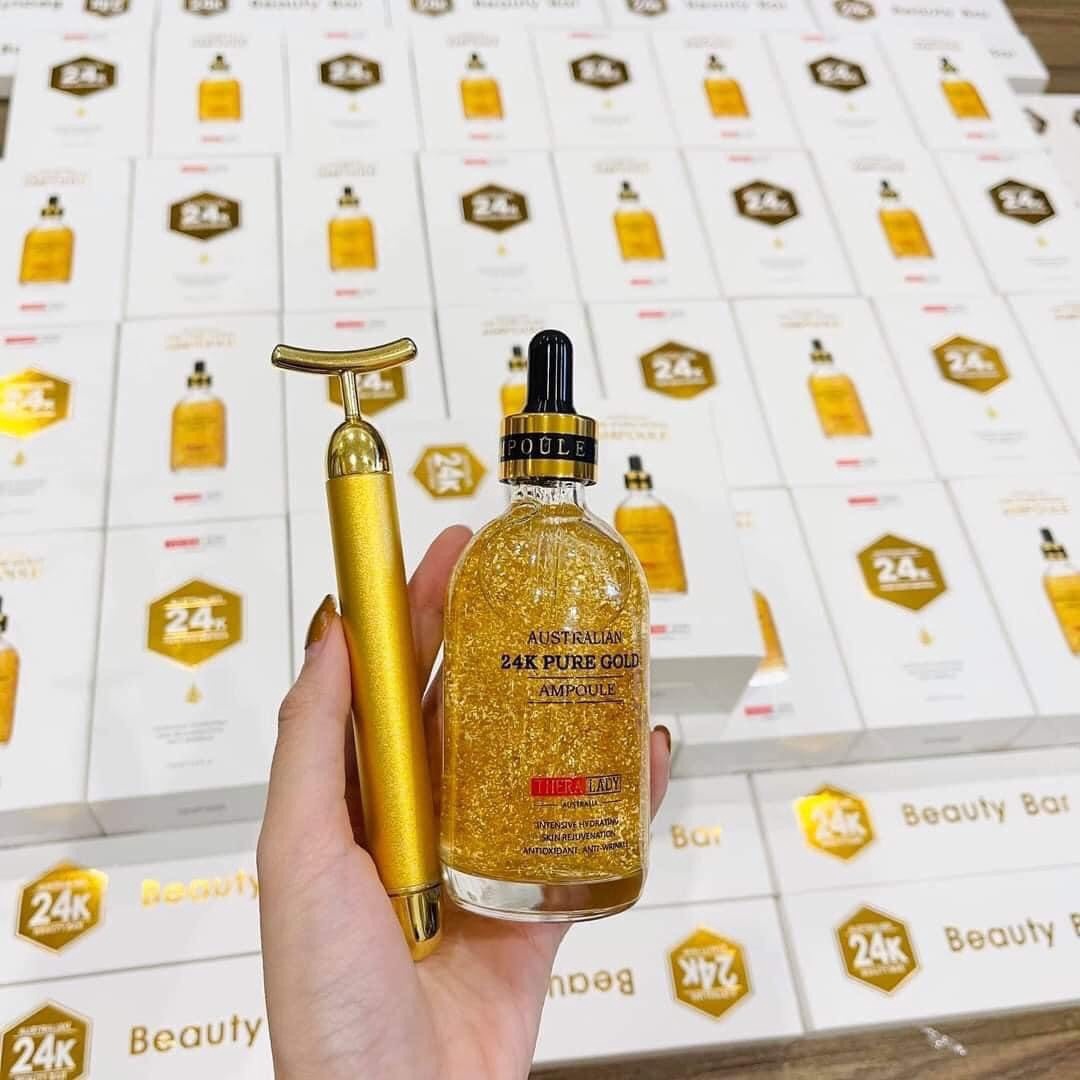 Serum Vàng 24k Dưỡng Da Cao Cấp Tặng Thanh Lăn Matxa Ad436 – ánh Dương