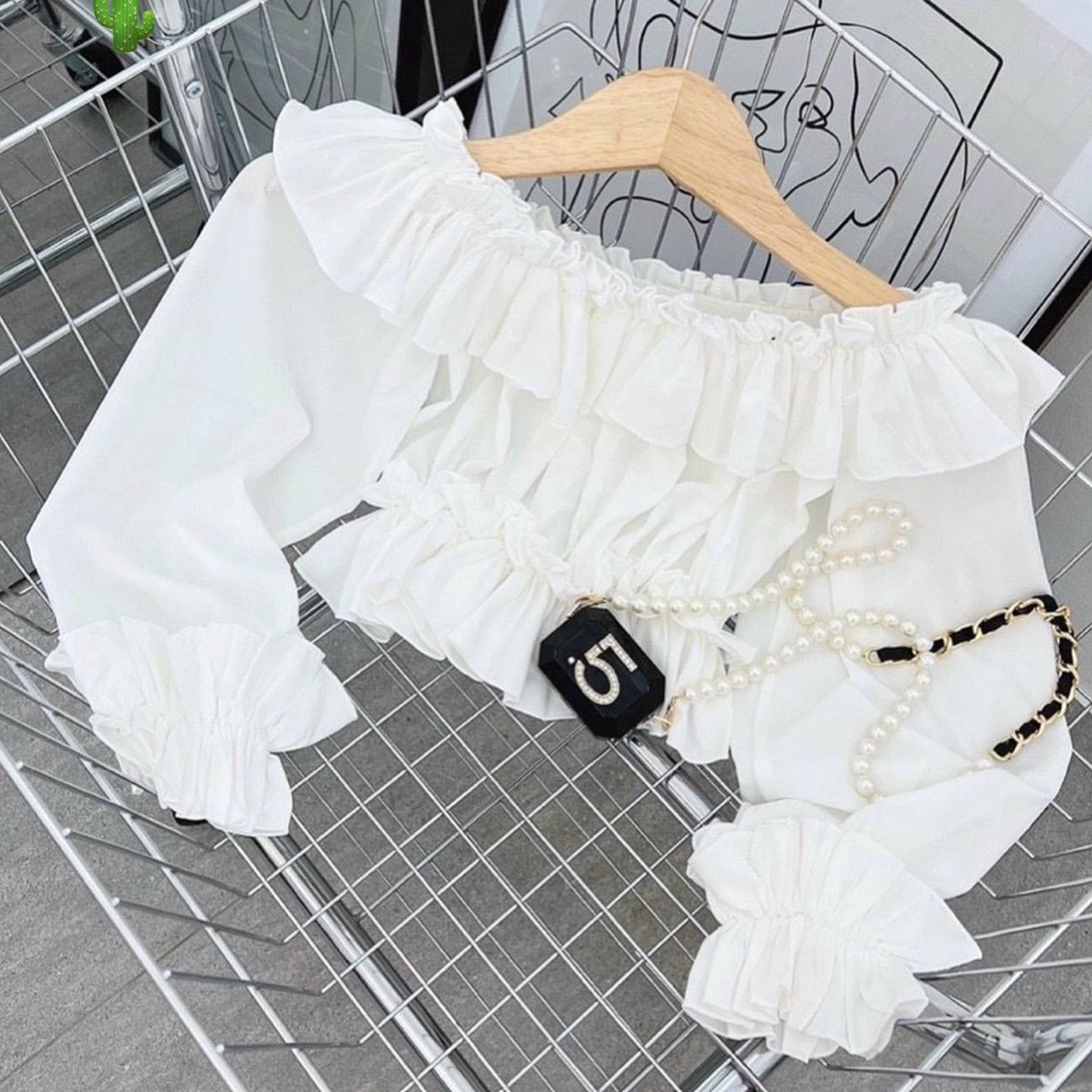 áo Nữ Tiểu Thư Bẹt Vai Bèo Nhúm – Ausa House