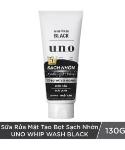 Sữa Rửa Mặt Tạo Bọt Sạch Nhờn Whip Wash Black Uno 130gr – Shiseido